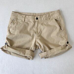 Gramicci Womens Adjustable Shorts Size 6 Khaki Tan Cotton Hiking Gorpcore